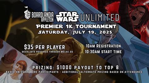 Star Wars Unlimited - Premier 1k, 792 W Northland Ave, Appleton, WI ...
