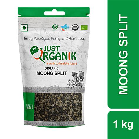 Buy Just Organik Moong - Split Chhilka Online at Best Price of Rs 245 ...