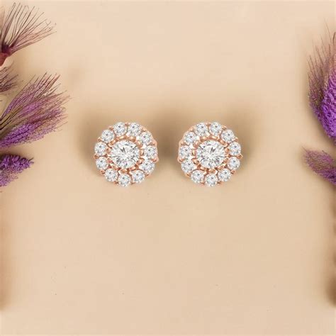 Charming Rose Gold 925 Sterling Silver Flower Stud Earrings – Zavya
