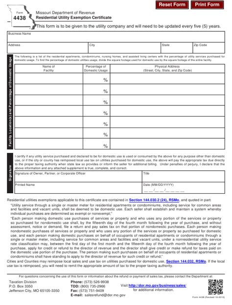 Form 4438 - Fill Out, Sign Online and Download Fillable PDF, Missouri ...