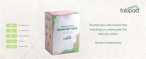 Buy FabPad Organic Cotton Ultra Thin Rash Free Biodegradable Eco ...