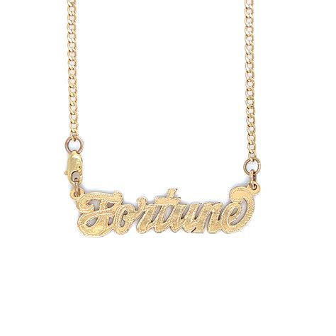 Simple Gold Nameplate Pendant – Nameplates Direct