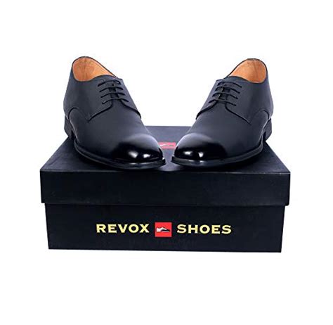 Buy Revox Height Increasing Black Formal Toe Shine Elevator Shoes for ...