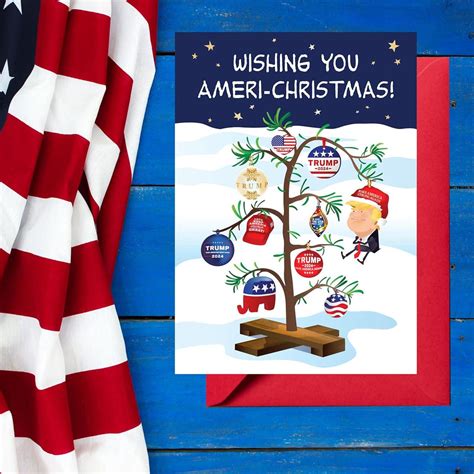 Donald Trump Christmas Card: Humorous Patriotic Holiday Greeting - Etsy