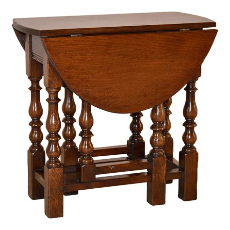 English Oak Gate-Leg Table, C. 1900 | Chairish