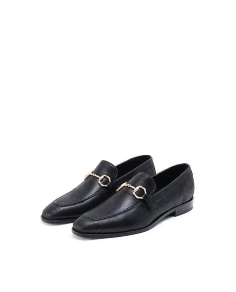 Buy Snaker - Black Textured Leather Slip-On Loafer| Rare'Z