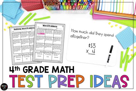 4th Grade Math Test Prep Ideas - Worksheets Library