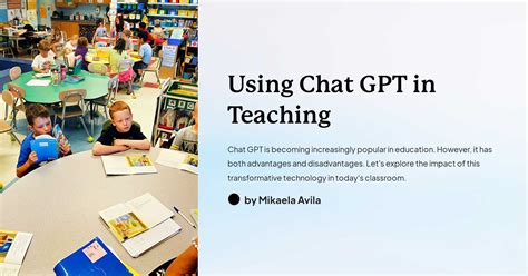 Using Chat GPT in Teaching