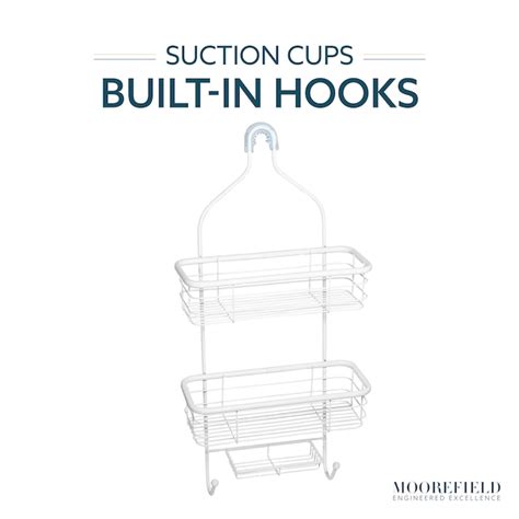 Moorefield Matte White Stainless Steel 3 -Shelf Over the Showerhead ...