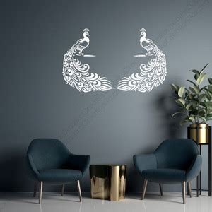 ARandNJ ARandNJ Painting for Wall Stencils (Size- 16X24 Inch) "Peacock ...