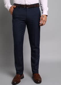 VAN HEUSEN Slim Fit Men Dark Blue Trousers - Buy VAN HEUSEN Slim Fit ...