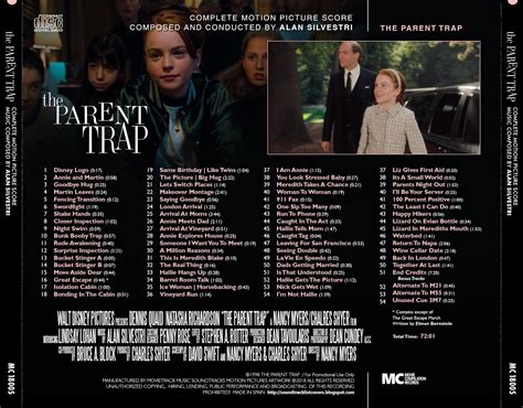 Soundtrack List Covers: The Parent Trap Complete (Alan Silvestri)