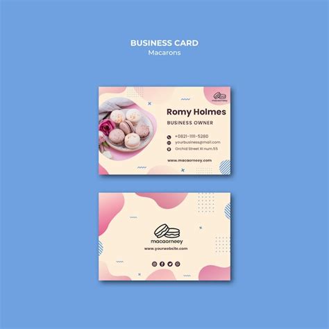 Corporate identity with macarons | Free PSD