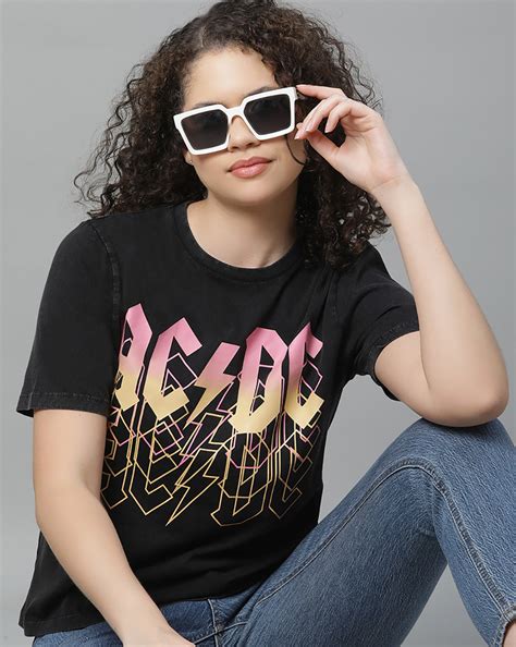 AC/DC Relaxed Fit Tshirt For Women – Free Authority