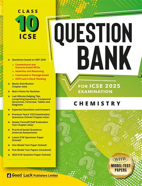 Good Luck Icse Question Bank Class 10 Chemistry For 2025 | Desertcart INDIA