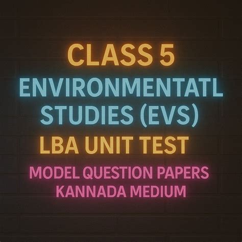 Class 5 Environmental Studies (EVS) LBA Unit Test Model Question Papers ...