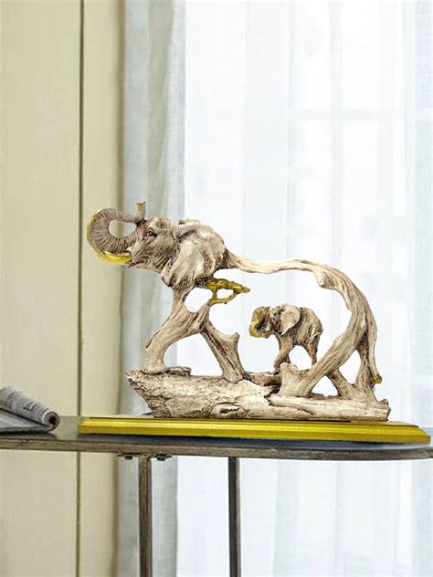 Buy | Elephant Statue with Baby Elephant Figurines Animal Statue | Tied ...