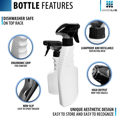 Snapklik.com : HAVENLAB 16oz 4 Pack Reusable Plastic Spray Bottle ...