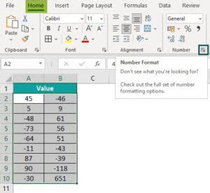 Image result for Excel Negative Number Format