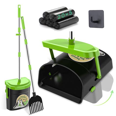 Snapklik.com : UPSKY Pooper Scooper Swivel Bin & Rake