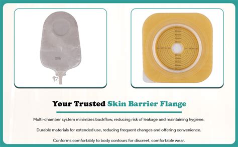 Bao Health, Set of 60mm Skin Barrier Flange and Pouch for Urostomy ...