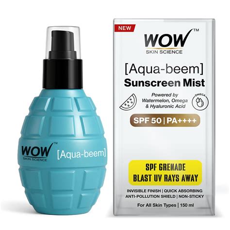 "WOW Skin Science Aqua-Beem Sunscreen Mist SPF 50 PA++++ | Ultra-Light ...