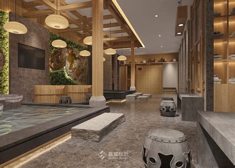 信阳沁园春花园洗浴会所设计方案效果图-郑州勃朗洗浴会所设计公司
