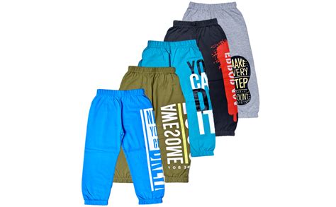 T2F Boy's Printed Track Pants (Pack of 5) (BYSTRK15_Multicolor_2-3 ...