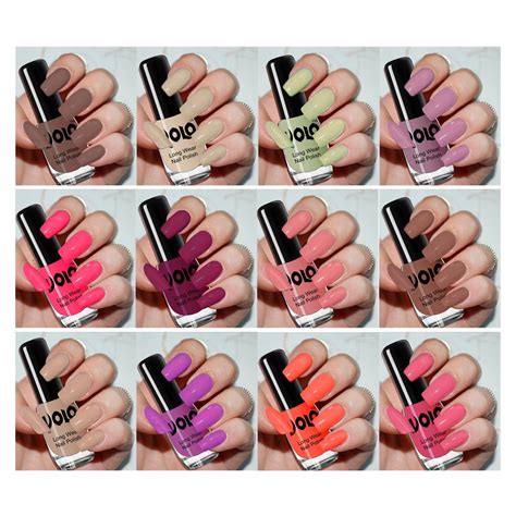 Buy Volo Color Rich Toxic Free Perfection Shine Nail Polish Set of 12 ...