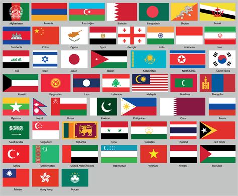 Vector illustration of different countries flags set 11162674 Vector ...