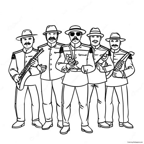 Fuerza Regida Band Members Coloring Page (31035-24537)