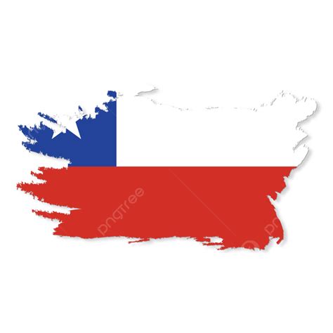 Chile Flag Brush Stroke Clipart With Transparent, Chile, Chile Flag ...