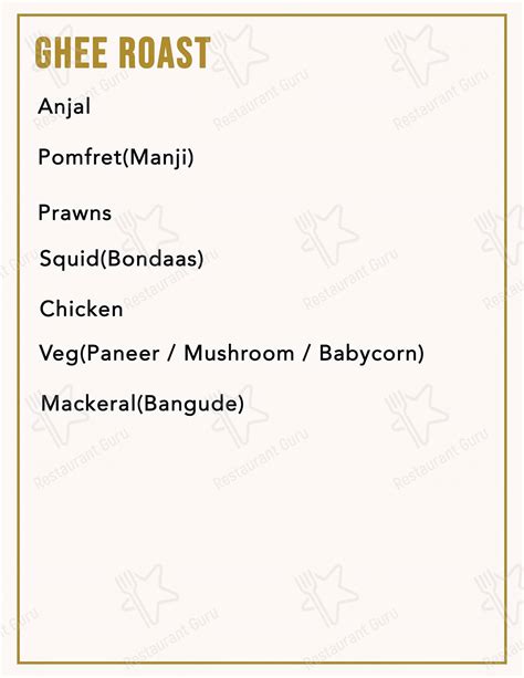 Menu at Mangalore Fish and Chips, Mangaluru, Arya Samaj Rd