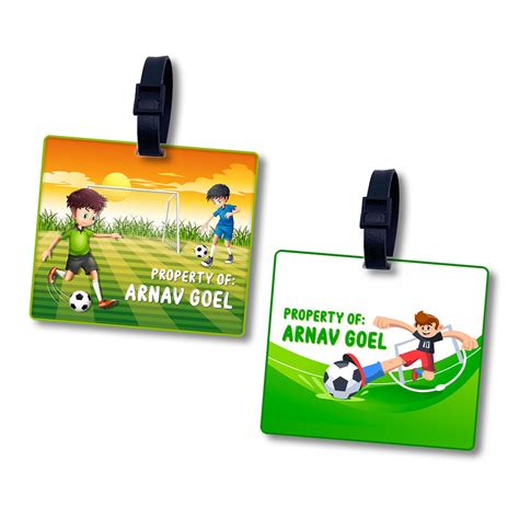 Personalised Luggage Tags - Sports Fan – The Brainy Bear Store