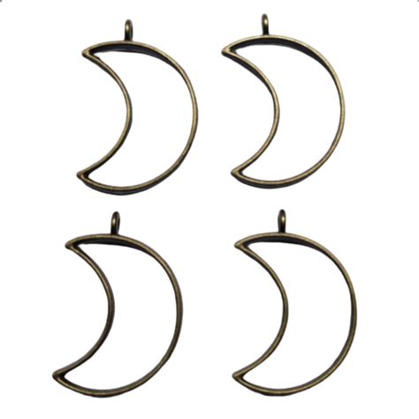 Antique Moon Open-Back Pendant Bezel (UV Resin | DIY Jewellery) – The ...