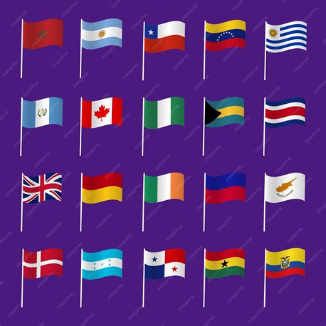 Premium Vector | Country flags collection