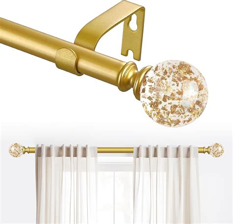 Amazon.com: TVWOO Gold Curtain Rods for Windows 48 to 84 Inch,Heavy ...