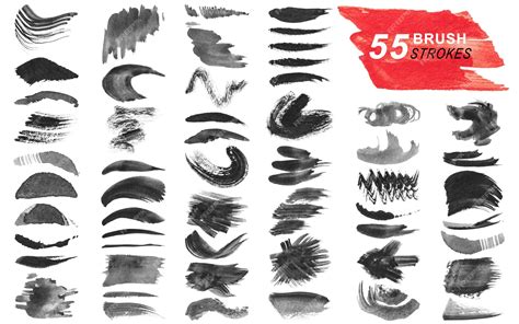 Premium PSD | Collection of watercolor brush strokes and splatters ...