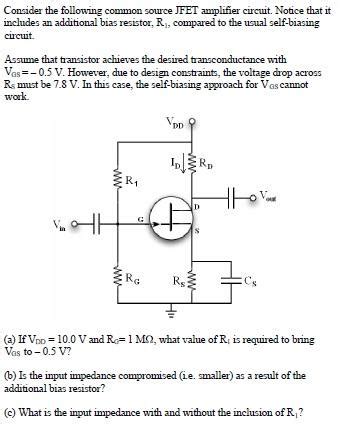 Image result for Common Source JFET Amplifier Self-Biasing Lab