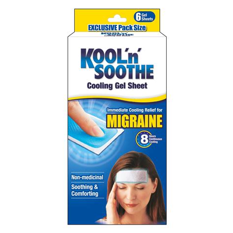 Buy KOOL'n'SOOTHE Cooling Gel Sheet Migraine 6 Gel Sheets Online at ...