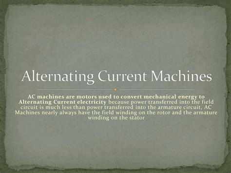 Alternating Current Machines 的图像结果