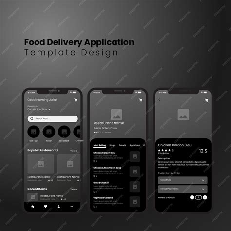 Premium Vector | Food app template vector design. shopping app ...
