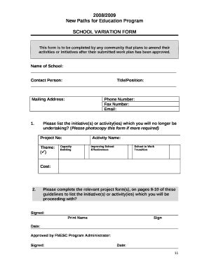 New Paths for Education Program Doc Template | pdfFiller