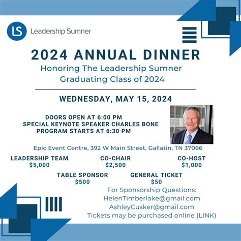 2024 Annual Dinner and Graduation, EPIC Event Centre, Gallatin, 15 May ...