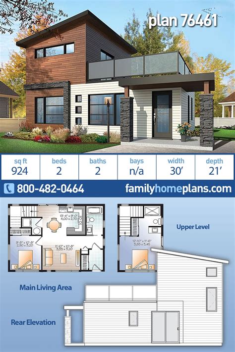 Modern 2 Story House Plan Elevation
