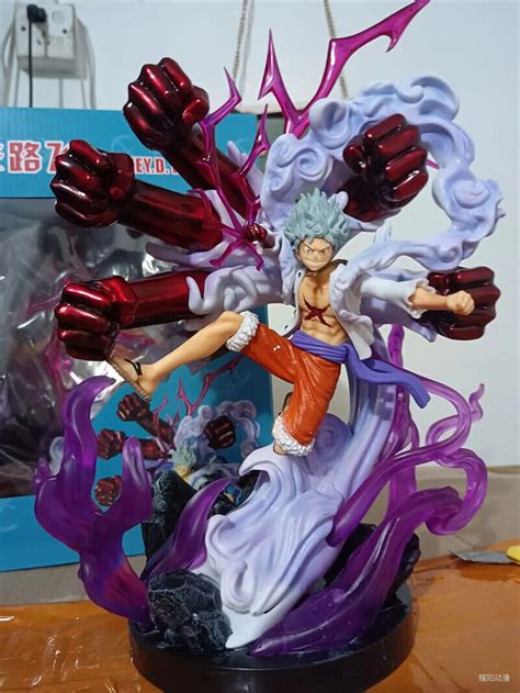 Buy One Piece Fifth Sun God Nika Luffy Action Gear 5 Statue Anime ...