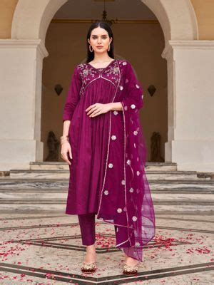 Buy Tikhi Imli Blend Gota & Sequins Flared Alia Cut Kurta with Pant and ...