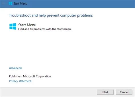 Fix Start Menu Issues 的图像结果