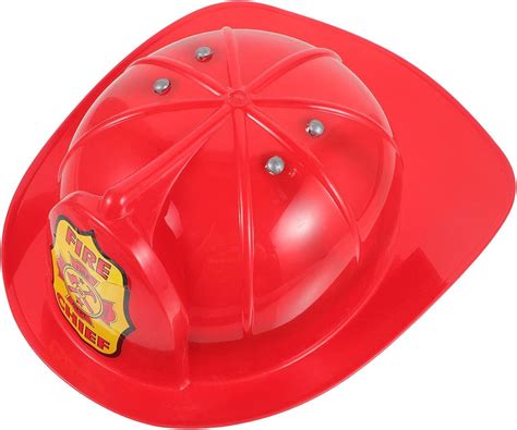 Amazon.com: Lurrose Plastic Firefighter Hat Kids Red Firefighter Hat ...