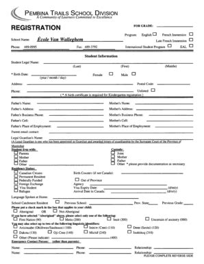 Fillable Online pembinatrails REGISTRATION - Pembina Trails School ...